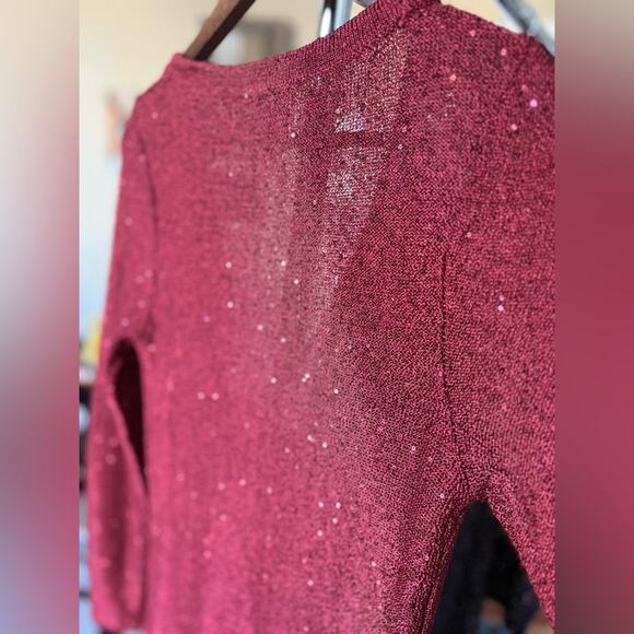 Women’s MISA Los Angeles Rafael Cardigan Maxi Dress in Lipstick Red Medium M - Picture 4 of 5